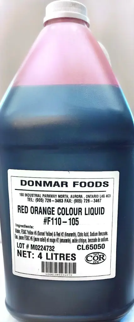 Donmar Foods - Liquid Red-Orange Colour (1 x 4L).webp