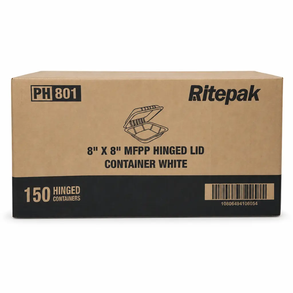 Ritepak PH801 8x8 hinged carton.webp