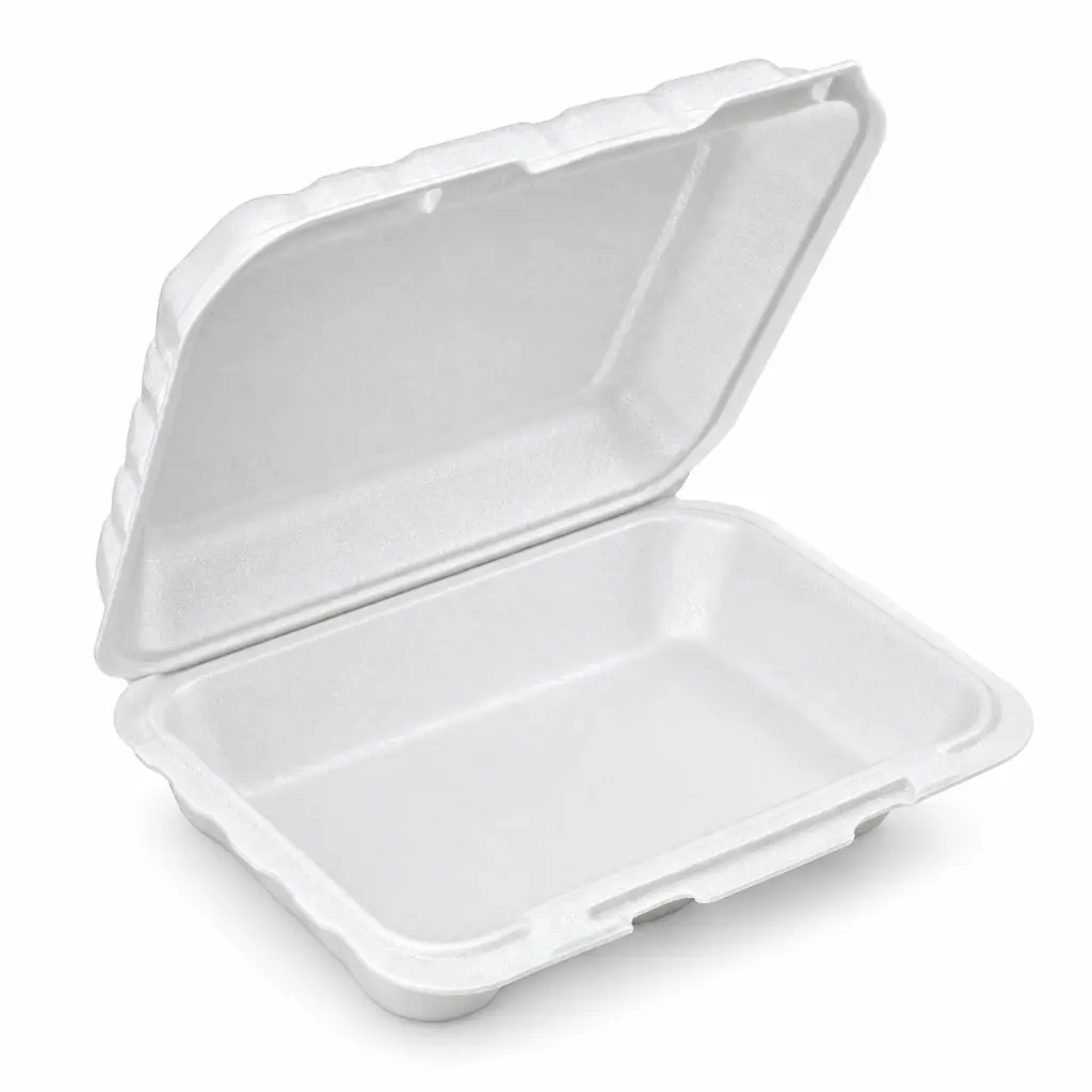 Open White Foam Takeout Container.webp