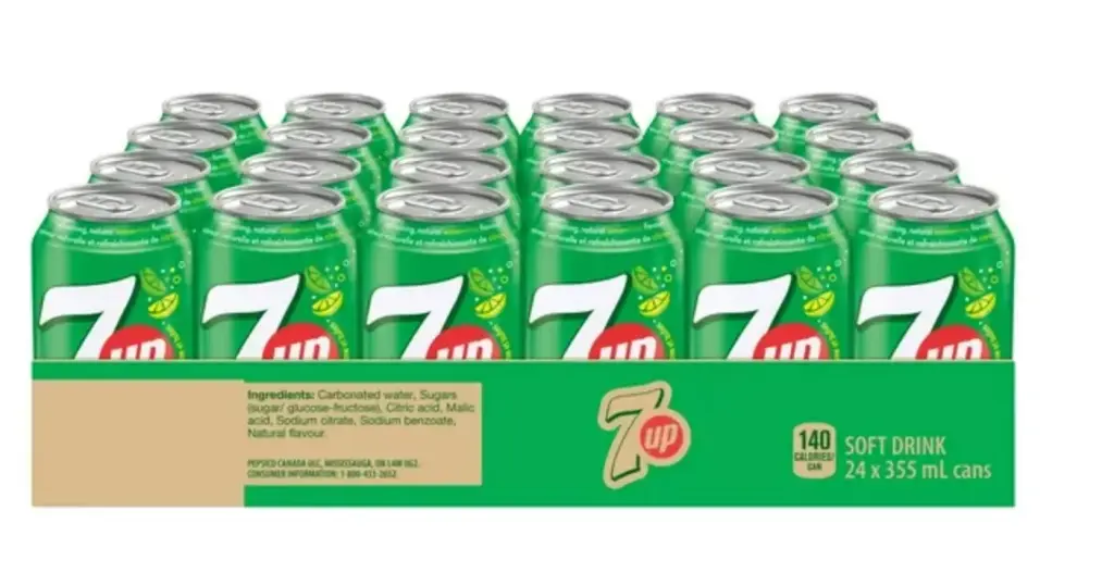 POP7 - 7up Natural Lemon - Lime flavour (24 x 355ml)