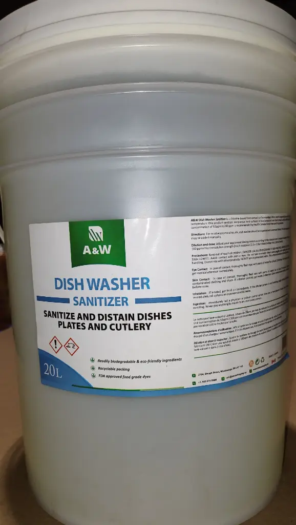A&W Dishwasher Sanitizer (1 x 20L)