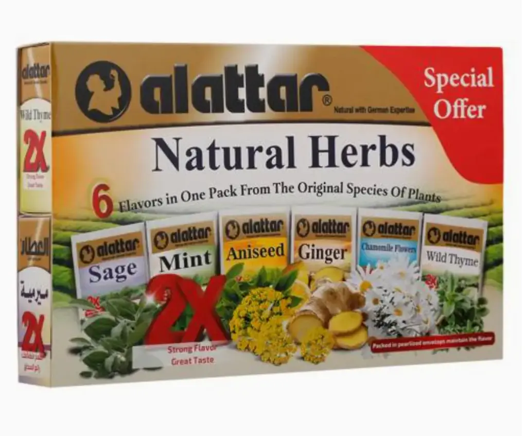 Al-Attar 6 Flavor Tea Bags - Natural Herbs (24 x 1.5g)