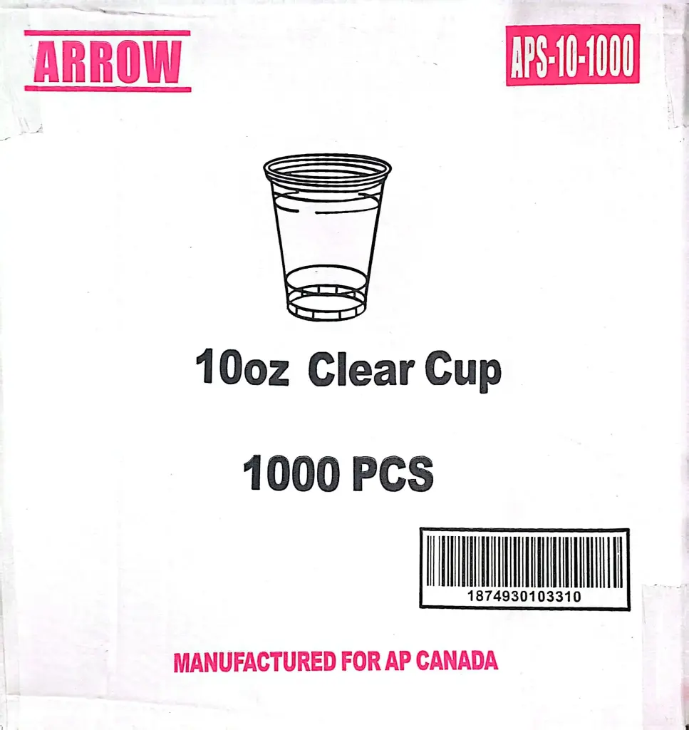 Arrow 10oz Clear Cup (20 x 50pc)