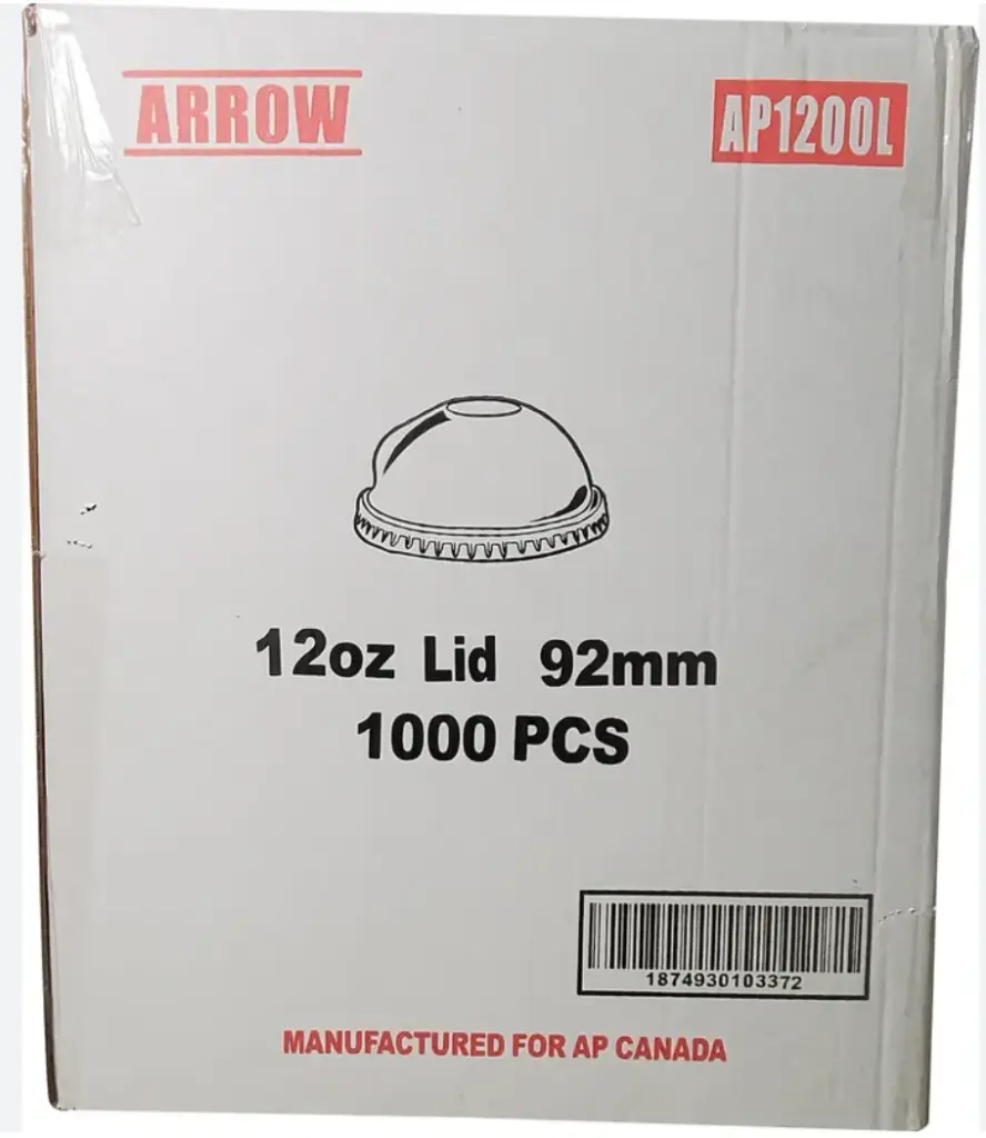 LIDA12 - Arrow 12oz Dome Lid - 92mm (20 x 50pc)