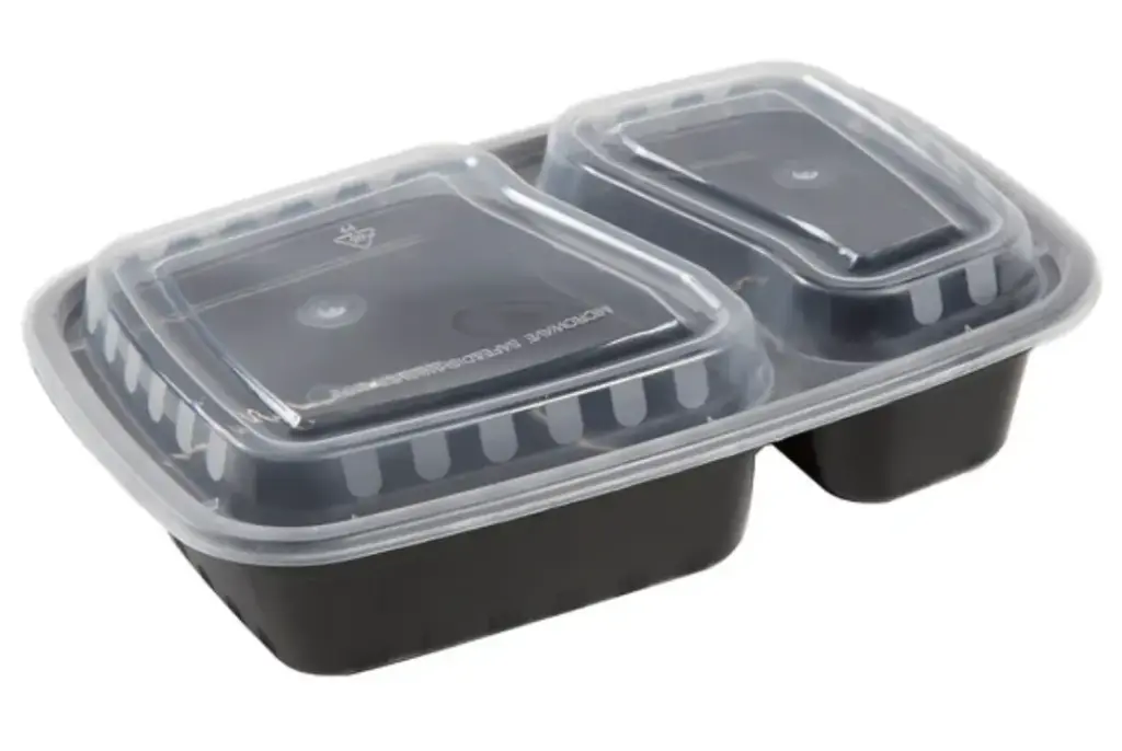 Arrow 32oz Rectangular 2 Compartment Container with Lid (1 x 150pc)