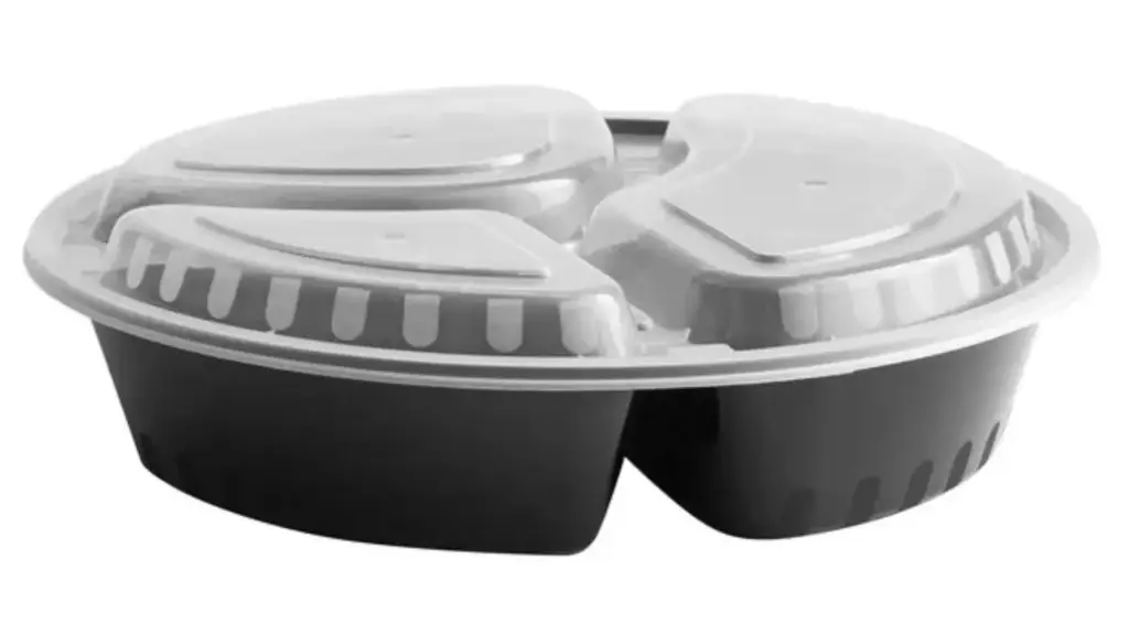 Arrow - 33oz Round 3 Compartment with Lid - 150pc - Case