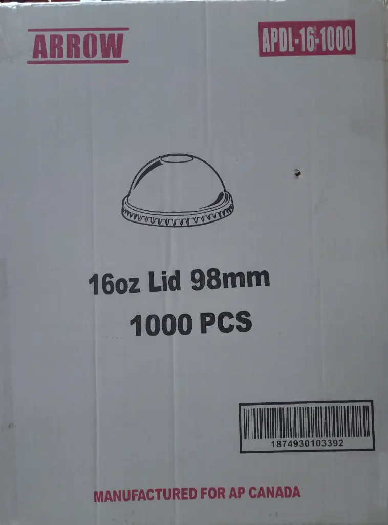 Arrow 98mm Coffee Flat Lid (20 x 50pc)