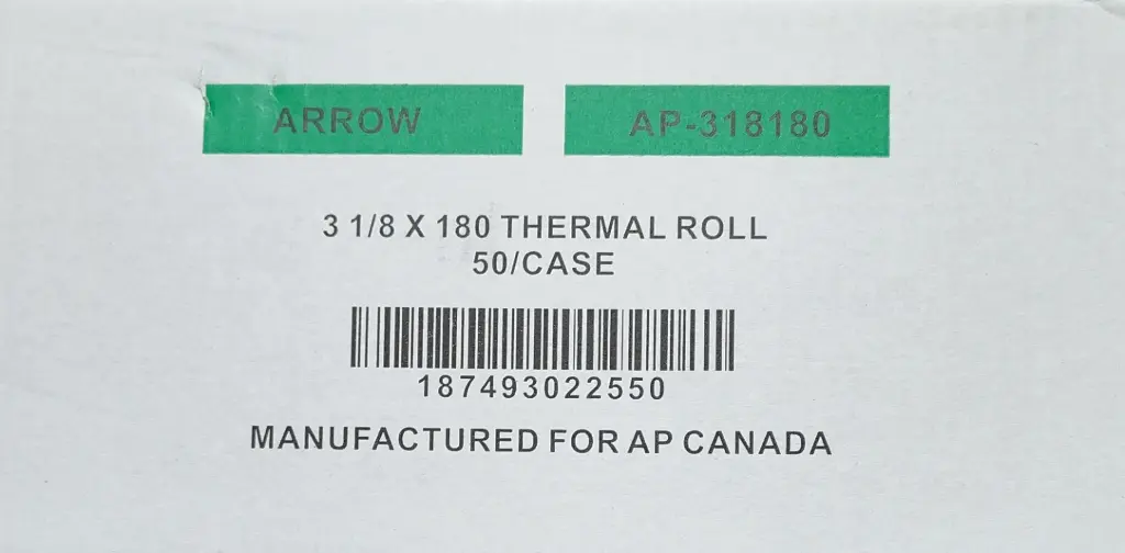 Arrow Thermal Paper Rolls - 3.125" x 180"