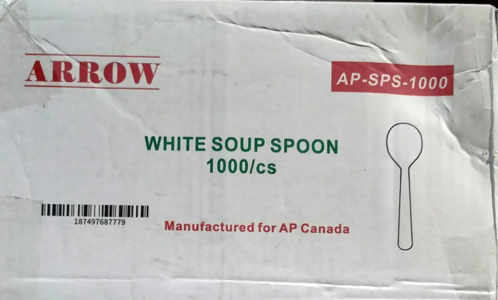 Arrow - White Soup Spoons - Medium weight - 1000pcs - Case