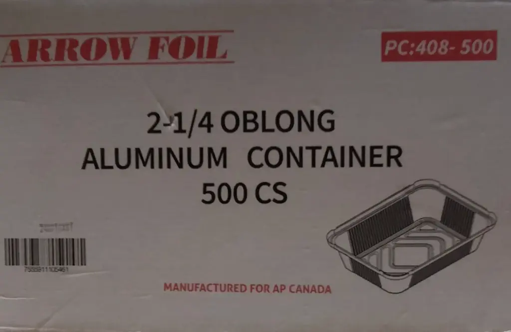 Arrow Foil 2.25" Oblong Aluminum Container (1 x 500pc)