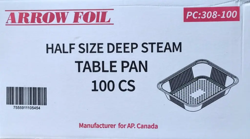 Arrow - Half Size Deep - Aluminium Trays - Pans - 100 Ct -  Case