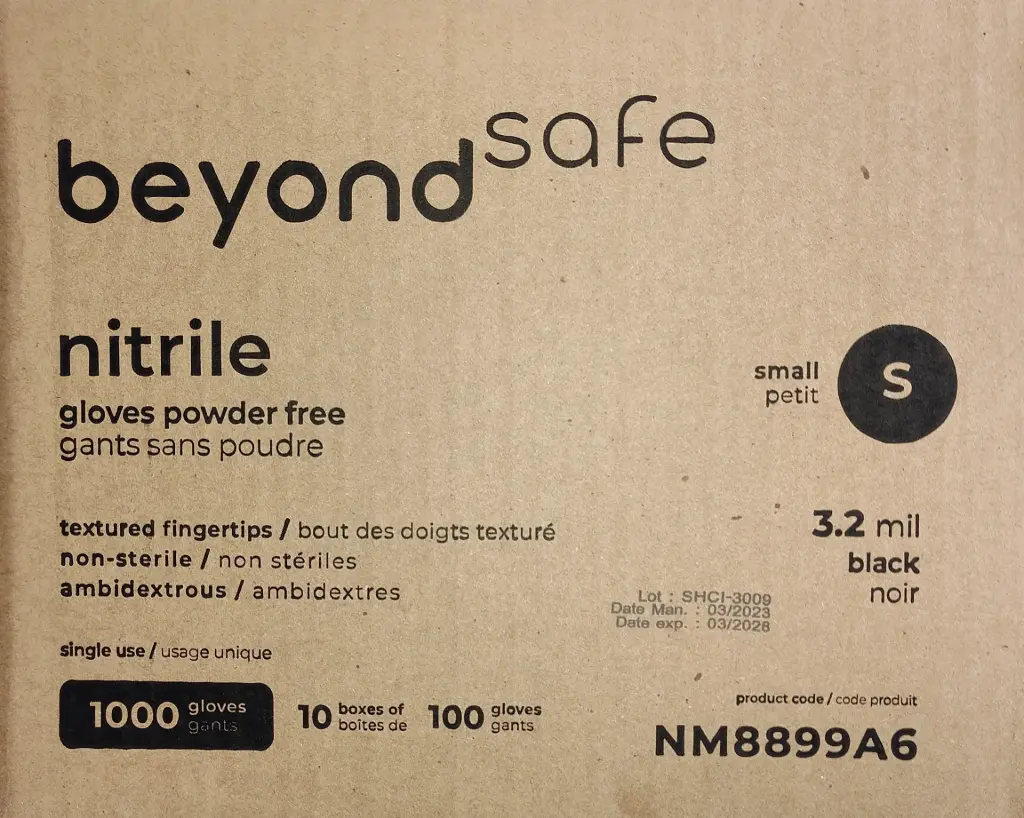 Black Nitrile Gloves Small - 10 x 100