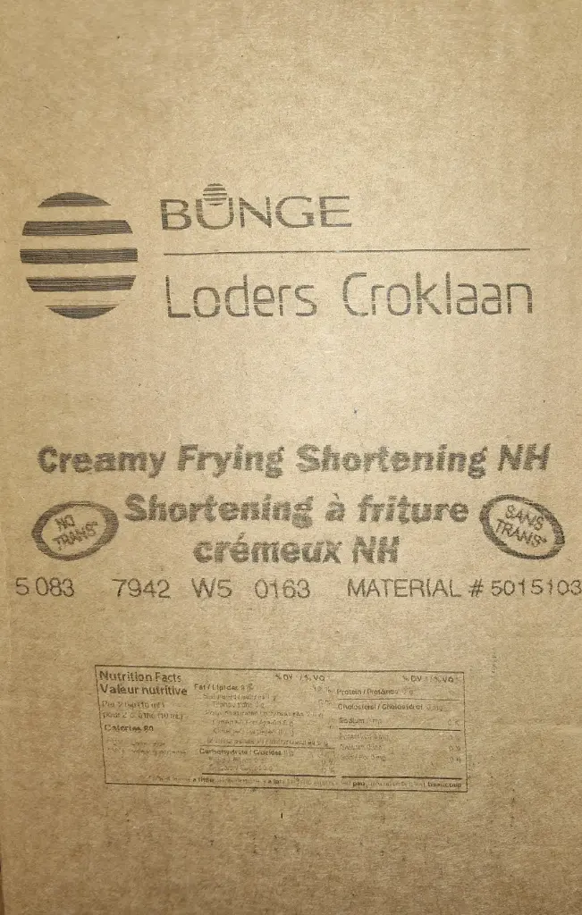 [OILB003] Bunge - Creamy Frying Shortening NH - 16L - Each