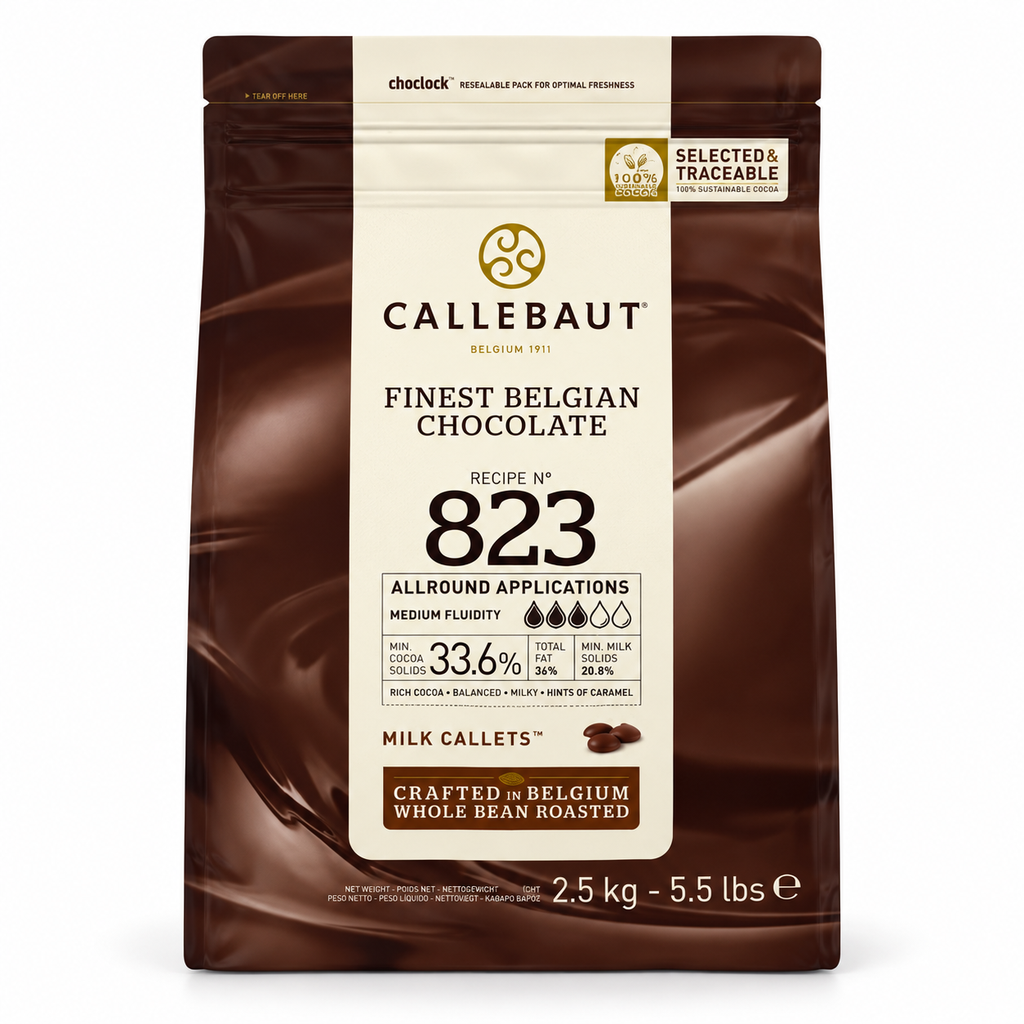 [bake02] Callebaut  - 823 - 33.6% Finest Belgian Chocolate - Milk 2.5Kg - Each