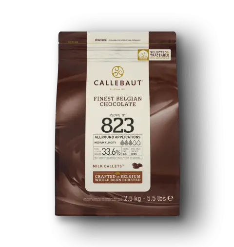 Callebaut  - 823 - 33.6% Finest Belgian Chocolate - Milk 2.5Kg - Each