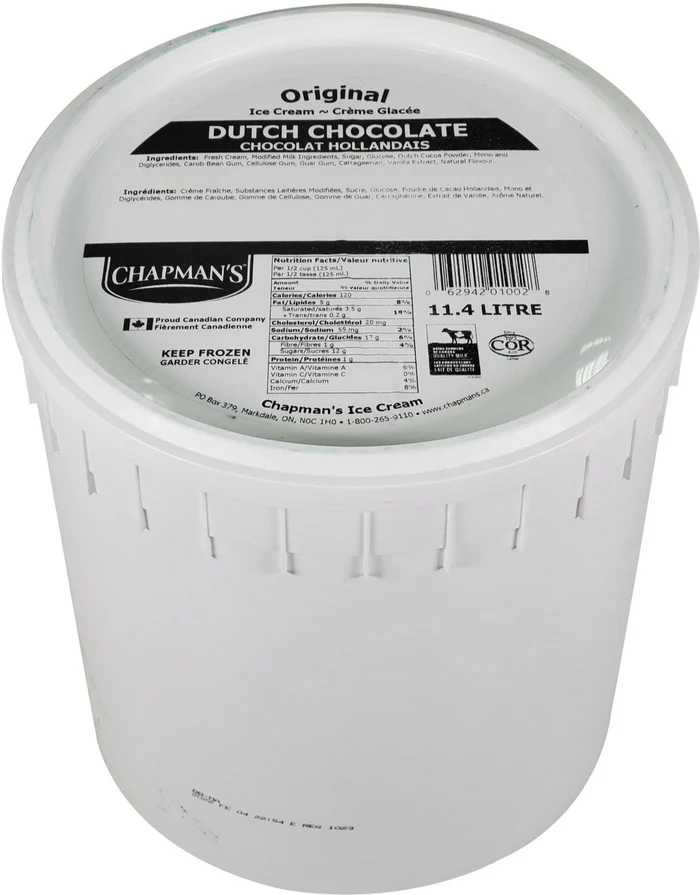 Chapman's  Dutch Chocolate Ice cream Bucket (1 x 11.4L)