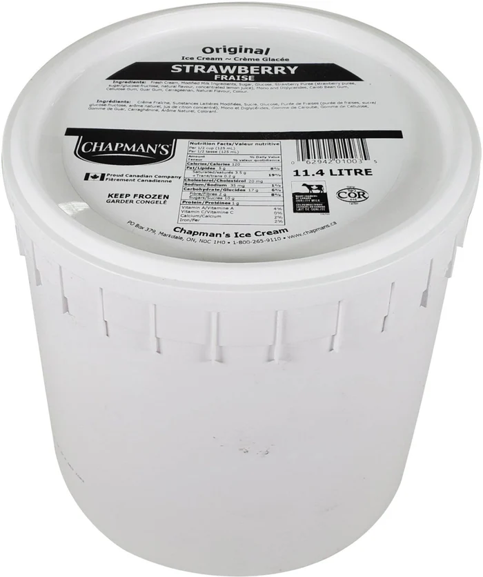 [DAI016] Chapman's - Ice Cream - Strawberry Banana Bucket - Mardale  - 11.4L