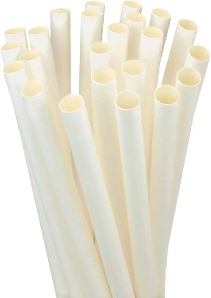 Compostus Bubble Tea Paper Straw White - 12mm x 8.5" (1 x 240pc)