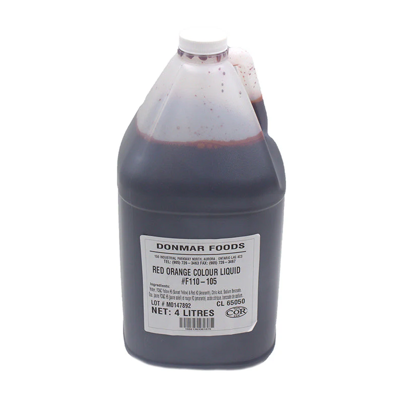 Donmar Foods Liquid Red-Red Orange Colour (1 x 4L)