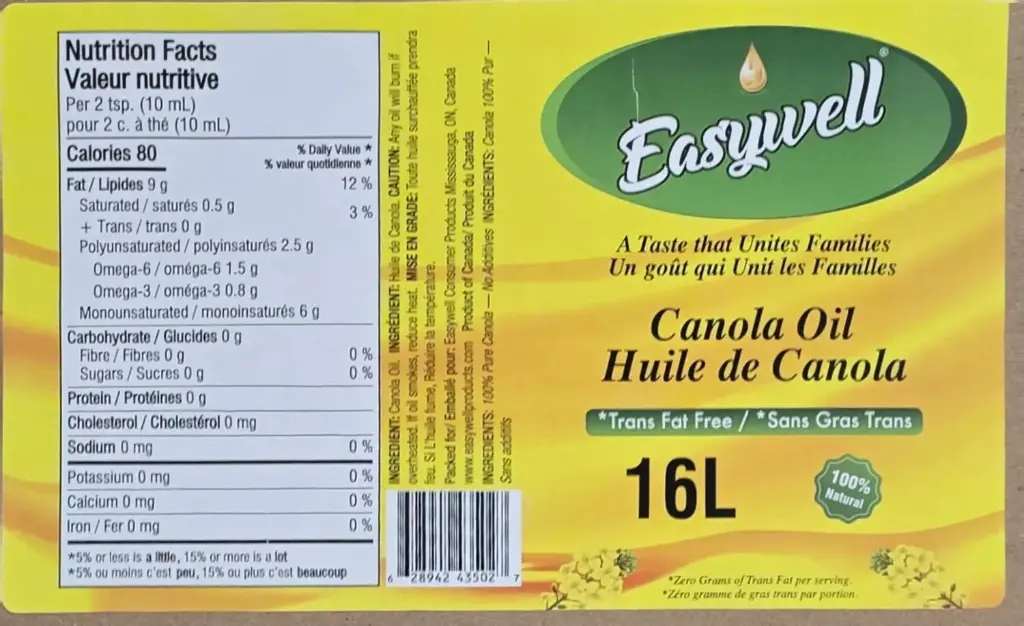 Easywell Canola Oil (1 x 16L)