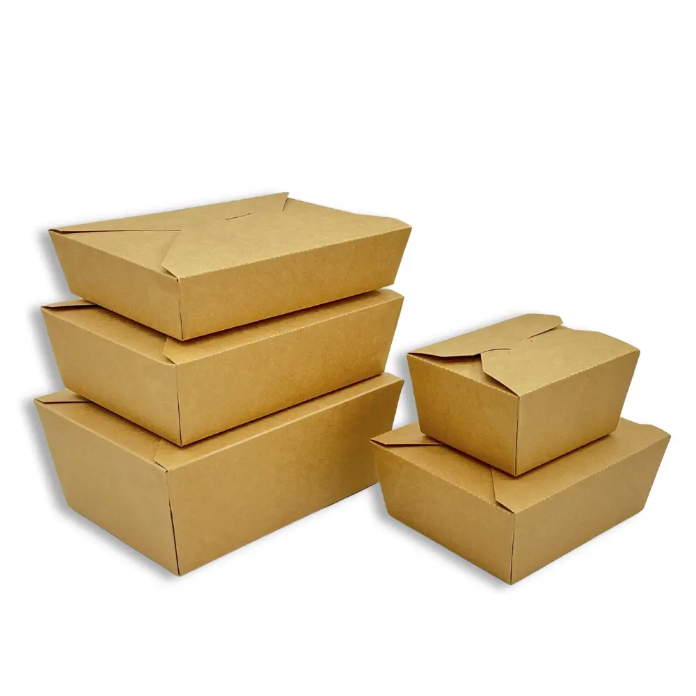 Eco Craze - Kraft #8 - 45oz Paper Fold Box - 45oz (4 x 50pc)