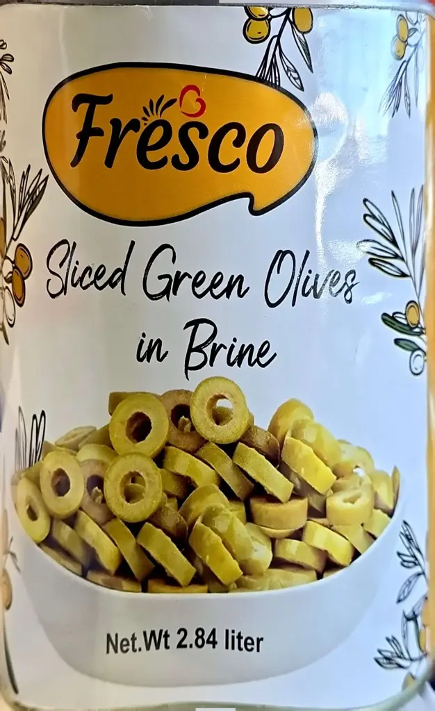 Fresco Sliced Green Olives In Brine (1 x 2.84L)