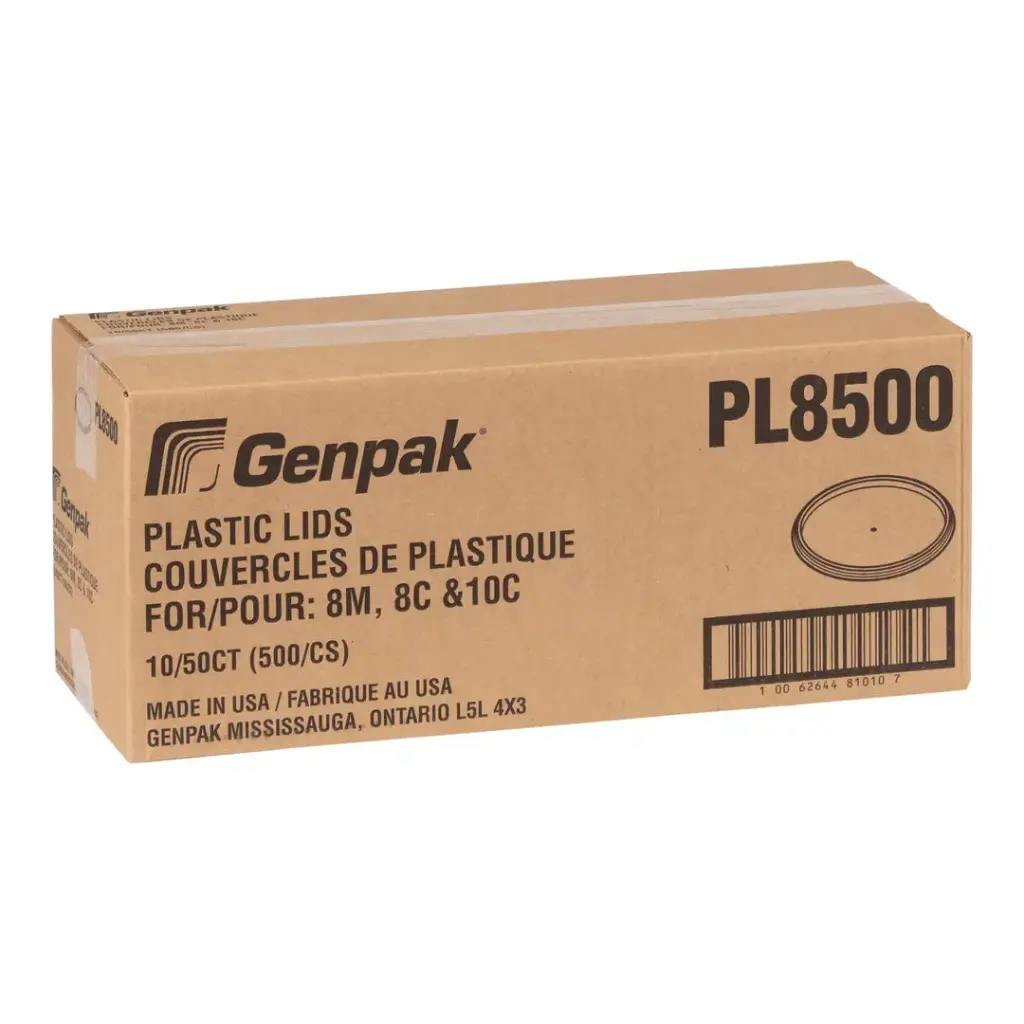 Genpak - Plastic Lids - 8m (10 x 50pc)