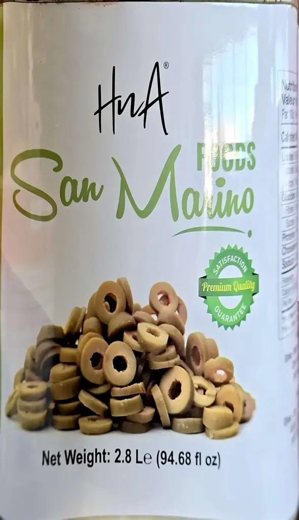 HNA Sliced Green Olives (6 x 2.8L)