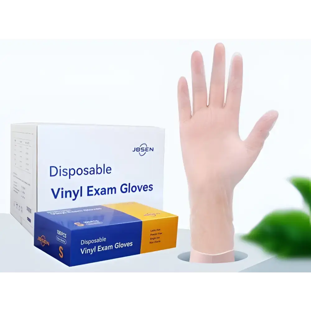 Josen Disposable Vinyl Gloves - Medium (10 x 100pc)