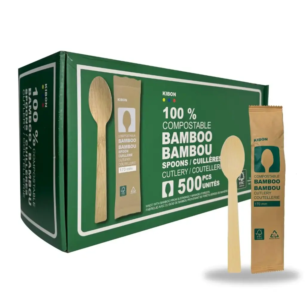 Kibon Bamboo Spoons wraps (1 x 500pc)