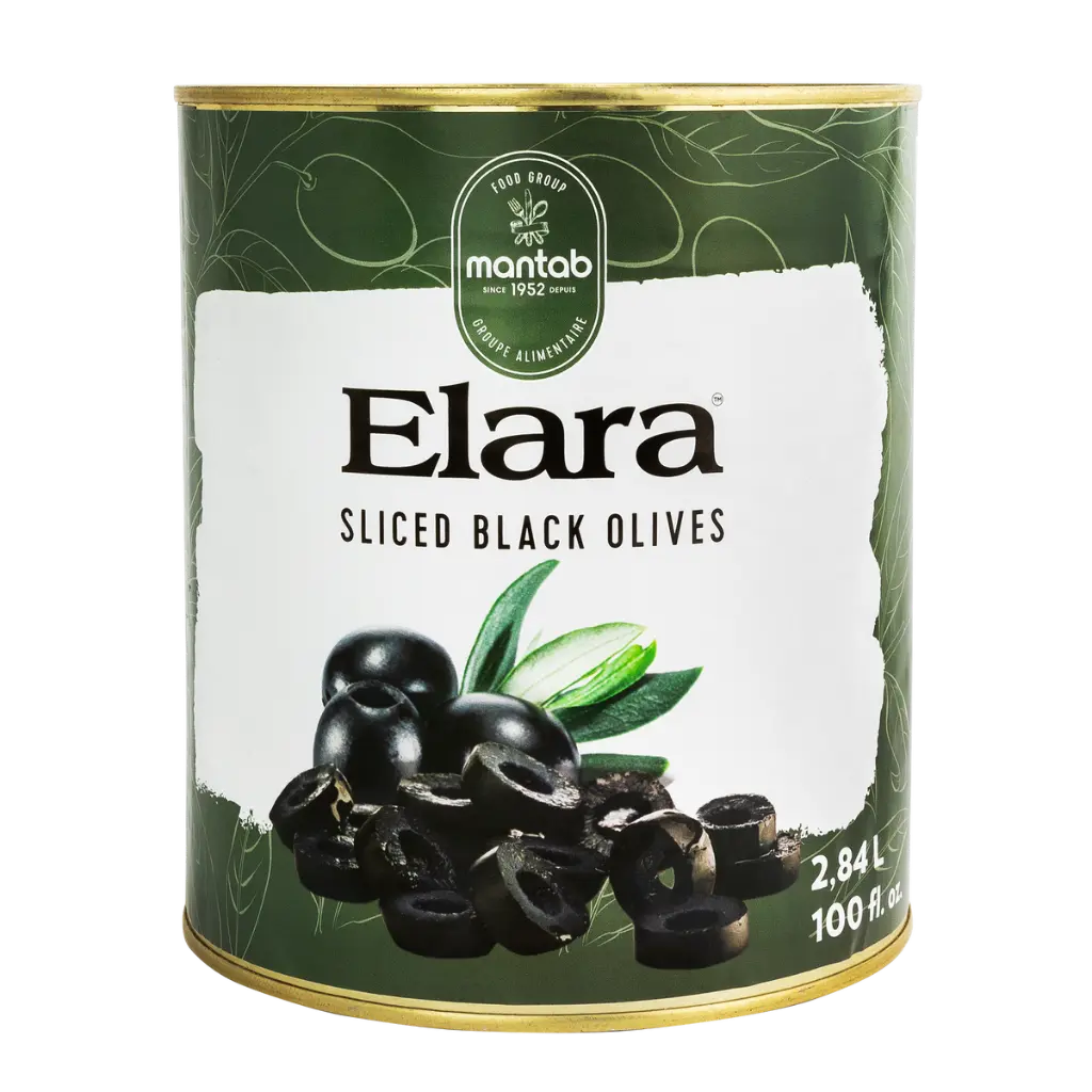 [CANE040] Elara - Sliced Black Olives - 6 x 2.84L - Case
