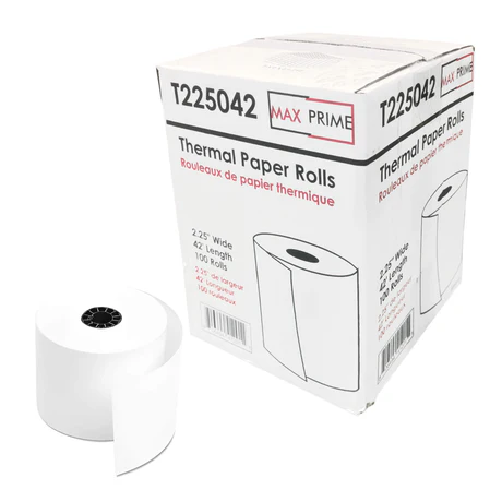 Max Prime - Thermal Paper Rolls - 2.25" x 60' (1 x 100pc)