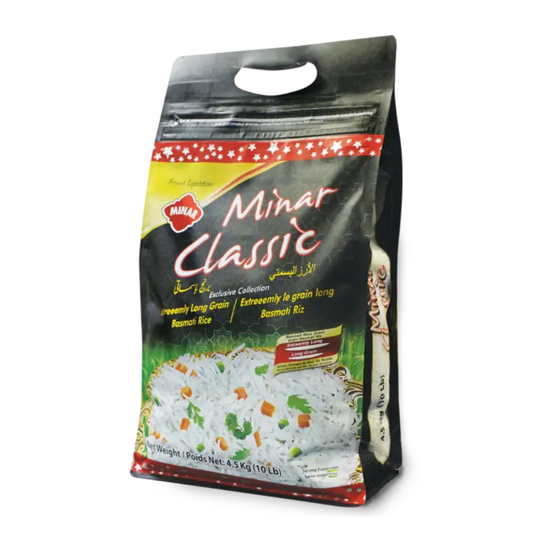 Minar Classic Long Grain Basmati Rice (1 x 10lb)