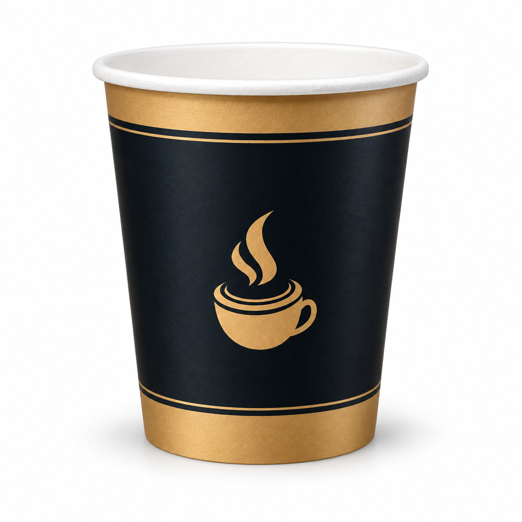 Morning Dew - 8oz Hot Paper Cup - Ebony - 1000 pcs - Case
