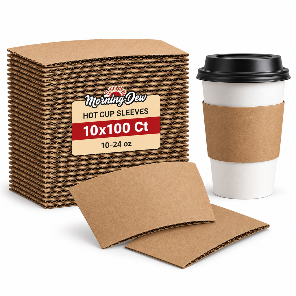 [CUPM011] Morning Dew -  8oz Hot Paper Cup Sleeves - 8J Kraft - 1000 pcs - Case