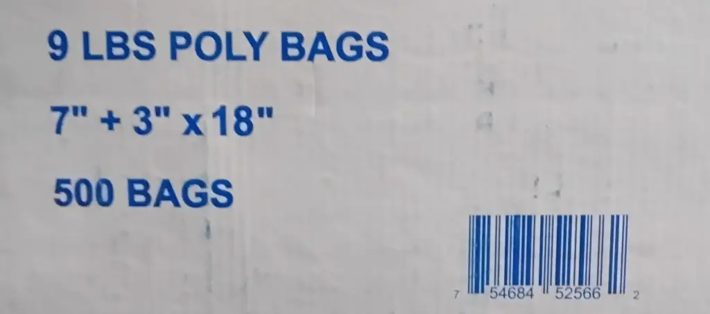 No Brand - 7 x 3 x 18 - 9lb Clear Poly Bags (1 x 500pc)