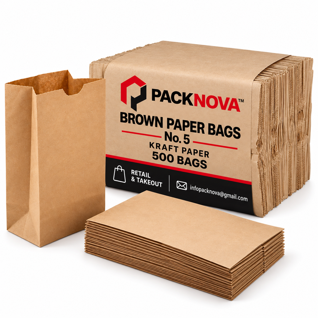 [BAGP005] Paper Bag - Kraft - Brown - #5 - 5lb - 500pcs - Pack
