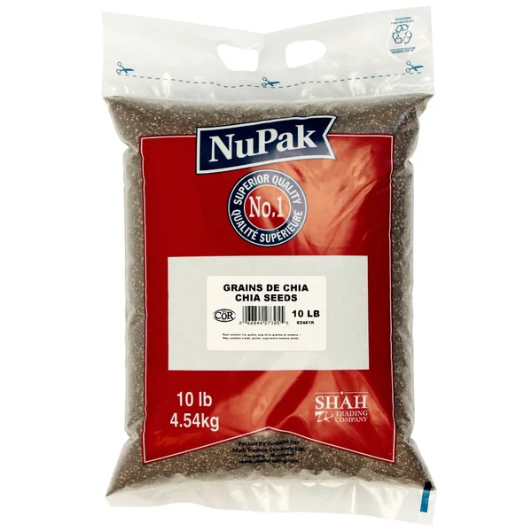 NuPak Chia Seeds Whole -1 x 10lb- Each