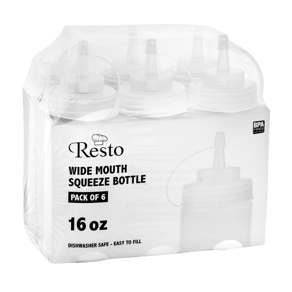 Resto Wide Mouth Squeeze Bottle (6 x 16oz)