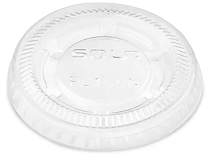 Ritepak 0.75oz - 1oz Plastic Portion Cup Lids Clear - PL100 (20 x 125pc)
