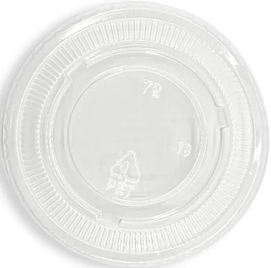 Ritepak 3.25oz - 5.5oz Plastic Portion Cup Lids Clear - PL400 (20 x 125pc)