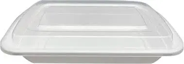 Ritepak 7" x 5" x 2" 24oz Rectangular White Container with Lid (1 x 150pc)