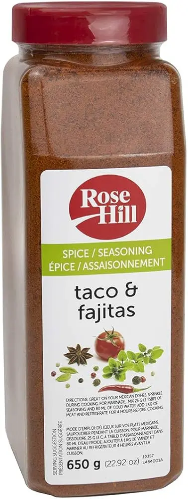 Rose Hill - Taco and Fajitas Seasoning - 650g - Each