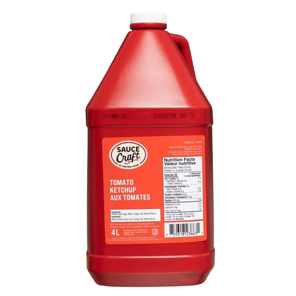 [CONS001] Sauce Craft - Tomato Ketchup Bottle - 4L - Each