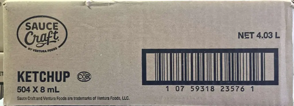 Sauce Craft Tomato Ketchup Sachet (504 x 8ml)