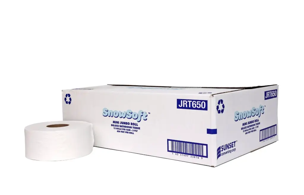 Snowsoft - 2-Ply Bathroom Tissue - Mini Jumbo Roll - JRT650 -12 Rolls/Case