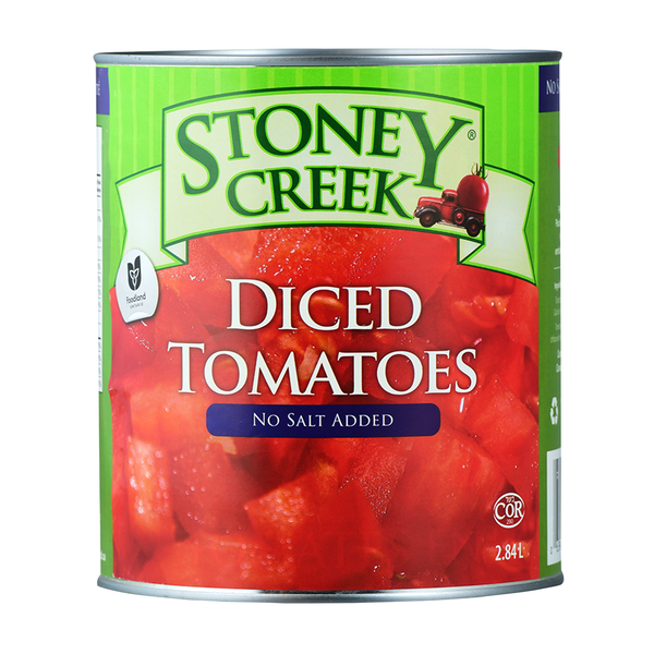 [CANS012-6] Stoney Creek - Diced Tomatoes - No Salt Added - 6 x 2.84L - Case