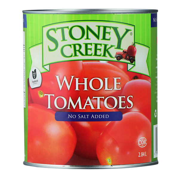 Stoney Creek Whole Tomatoes - No Salt Added (6 x 2.84L)