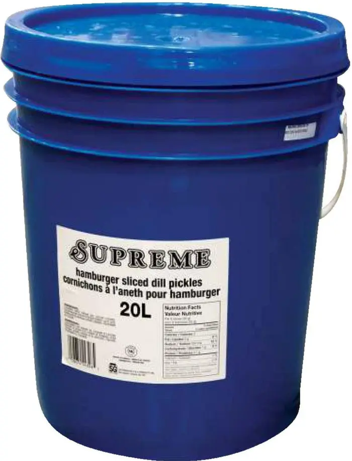 Supreme Hamburger Sliced Dill Pickle (1 x 20L)