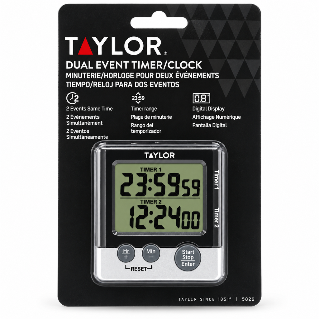 Taylor Dual Event Timer Clock (1 x 1pc)